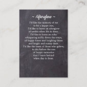 Carte D'appel Rustic Memorial 3 Photo Slate Funeral Prayer Card (Dos)