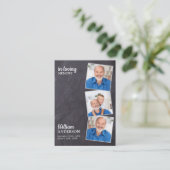 Carte D'appel Rustic Memorial 3 Photo Slate Funeral Prayer Card (Debout devant)