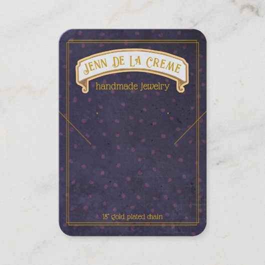 Carte D'appel Sahara Nights Blue Dots Bijoux Display (Devant)