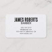 Carte D'appel Salon de coiffure Coiffeur Professionnel Barbier (Dos)