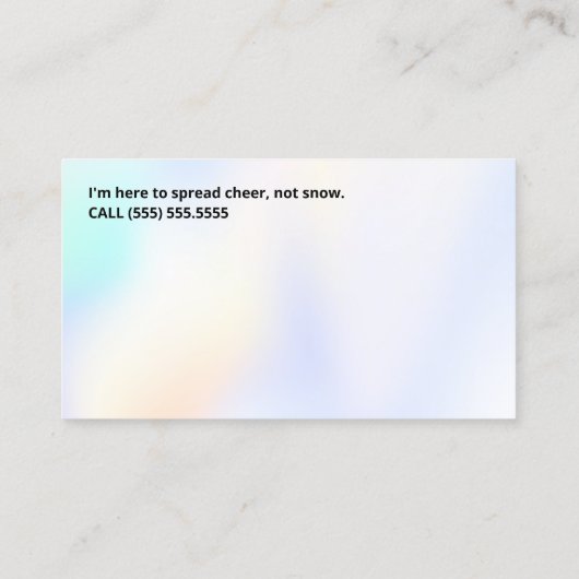 Carte D'appel Santa for Hire Funny (Dos)