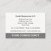 Carte d'appel santé et Médicale. (Dos)