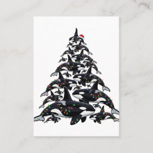 Carte D'appel Sapin de Noël orque pour l'amour de l'océan et de