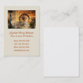 Carte D'appel Scène rustique de pompe, de puits et de roue (Devant / Derrière)