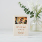 Carte D'appel Scène rustique de pompe, de puits et de roue (Debout devant)