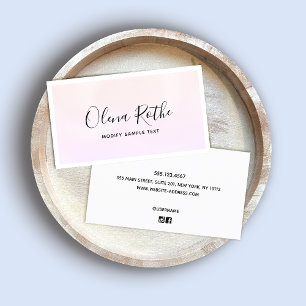 Carte D'appel Script de signature rose Ombre