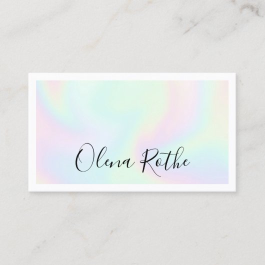 Carte D'appel Script Holographique à la mode (Devant)