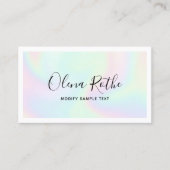 Carte D'appel Script Holographique à la mode (Devant)