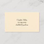 Carte D'appel Script Signature Personalized Bee Floral  (Dos)