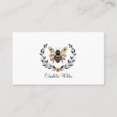 Carte D'appel Script Signature Personalized Bee Floral  (Devant)