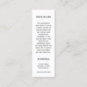 Carte D'appel Séance de dédicace Auteur Écrivain Lancement de li (Dos)