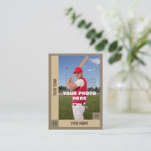 Carte D'appel Sepia Baseball Trading Card - Statistiques Personn (Debout devant)