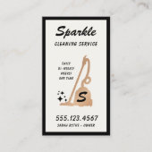 Carte D'appel Service de nettoyage rétro Maid Gold Vacuum Cleane (Devant)