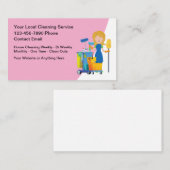 Carte D'appel Service simple de ménage de la maison (Devant / Derrière)