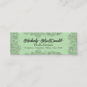 Carte D'appel Services de doula de script Vert sauge (Devant)