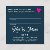 Carte D'appel Share the love script typography referral card (Dos)