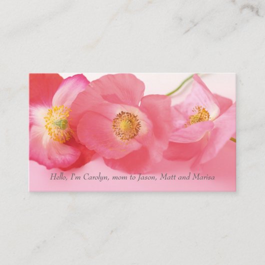 Carte D'appel Shirley s'approche maman (Devant)