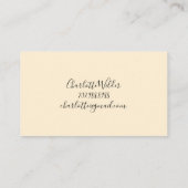 Carte D'appel Signature de script abeille personnalisée (Dos)