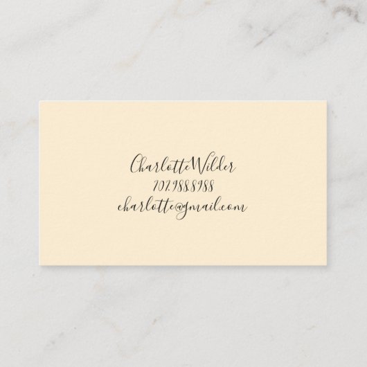 Carte D'appel Signature de script abeille personnalisée (Dos)