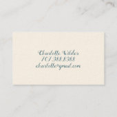 Carte D'appel Signature de script Personnalisé Bee Floral (Dos)