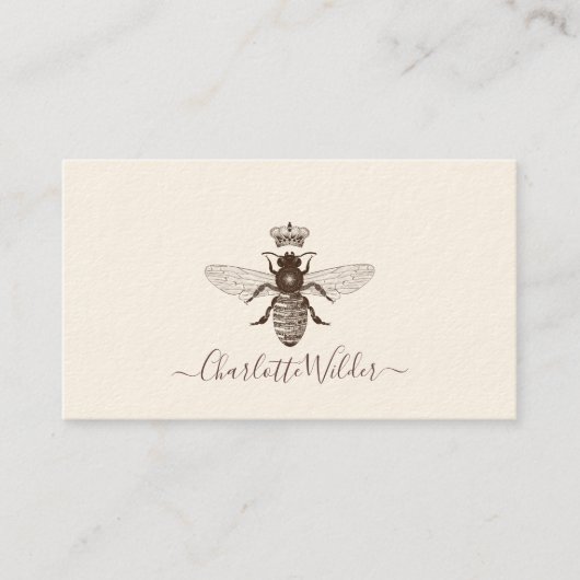 Carte D'appel Signature du logo de la couronne d'abeilles (Devant)
