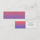 Carte D'appel Signature/télécarte de Geocache de modèle (Devant / Derrière)