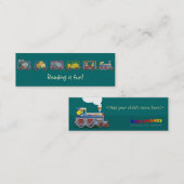 Carte D'appel Signet drôle de train (Devant / Derrière)