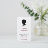 Carte D'appel Silhouette Portrait du garçon Play Date Card (Debout devant)