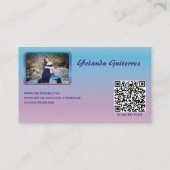 Carte D'appel Silk and Corn Husk Flowers 2190 QR Calling Card (Dos)