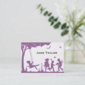 Carte D'appel Silouette Maman pour enfants (Debout devant)