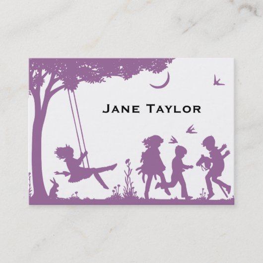 Carte D'appel Silouette Maman pour enfants (Devant)