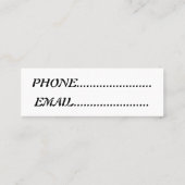 Carte D'appel simple (Dos)