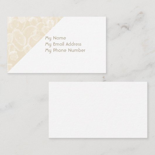 Carte d'appel simple (Devant / Derrière)