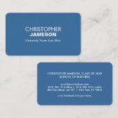 Carte D'appel Simple et moderne Blue Graduate University (Devant / Derrière)