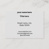 CARTE D'APPEL SIMPLE MINIMAL AJOUTER VOTRE LOGO TEXTE PERSONNALI (Dos)