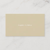 Carte D'appel Simple Minimaliste Beige  (Devant)