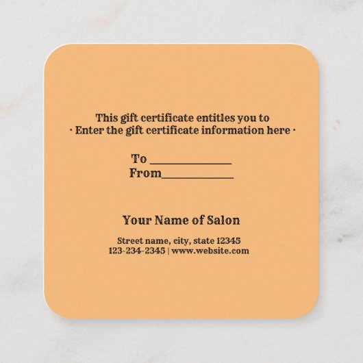 Carte D'appel simple minimum ajouter votre nom adresse texte log (Dos)