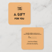 Carte D'appel simple minimum ajouter votre nom adresse texte log (Devant / Derrière)