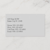 Carte D'appel simple moderne de fleur florale de télécarte de (Dos)