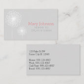 Carte D'appel simple moderne de fleur florale de télécarte de (Devant / Derrière)