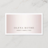 Carte D'appel Simple Rose Gold White Bordure Professional Calli (Devant)