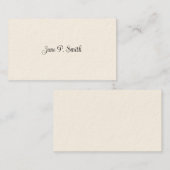 Carte D'appel Simple Victorian Calling Cards (Devant / Derrière)