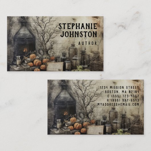 Carte D'appel Simplement gothique Dark Horror Style de cuisine p (Devant / Derrière)