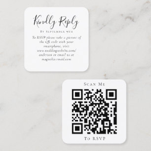 Carte D'appel Site mariage QR Code RSVP
