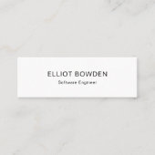 Carte D'appel Sleek Simple Design Personalized Calling Card (Devant)