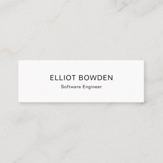 Carte D'appel Sleek Simple Design Personalized Calling Card (Devant)