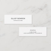 Carte D'appel Sleek Simple Design Personalized Calling Card (Devant / Derrière)