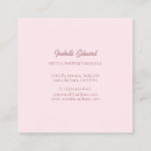 Carte D'appel Soft Pink Maternity Doula Identity Illustration (Dos)