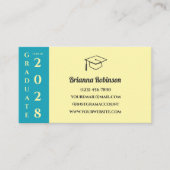 Carte D'appel Soft Yellow Modern Graduation QR Code Name Card (Devant)