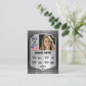 Carte D'appel Softball Stats Shield Card Softball Trading Card (Debout devant)